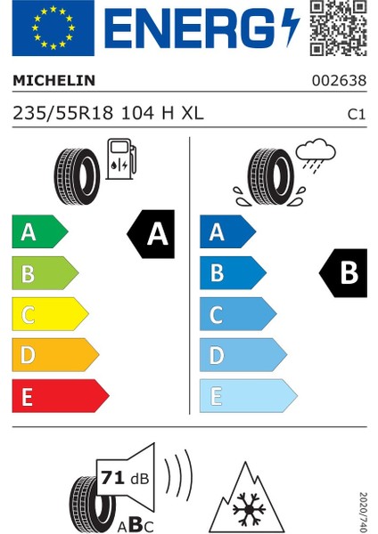 235/55R18 104H Xl Crossclimate 2 Vol Oto 4 Mevsim Lastiği (Üretim Yılı: 2024)