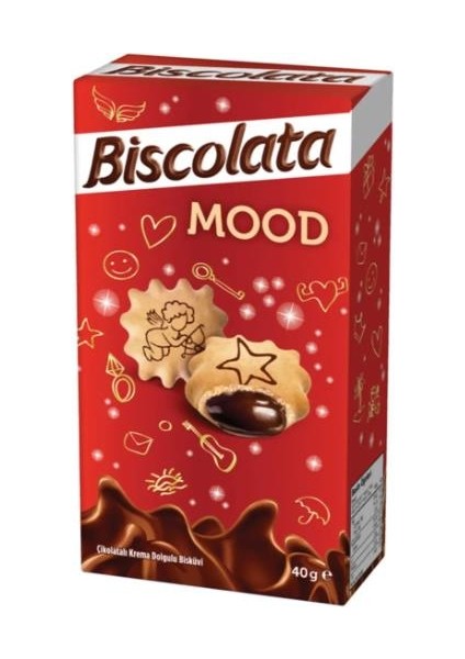 Biscolata Mood Çikolatalı Krema Dolgulu Bisküvi 40 Gr*12