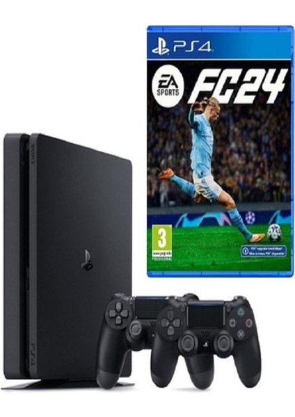 Playstation 4 Slim  500 GB + 2.dualshock + Ps4 Fc 24