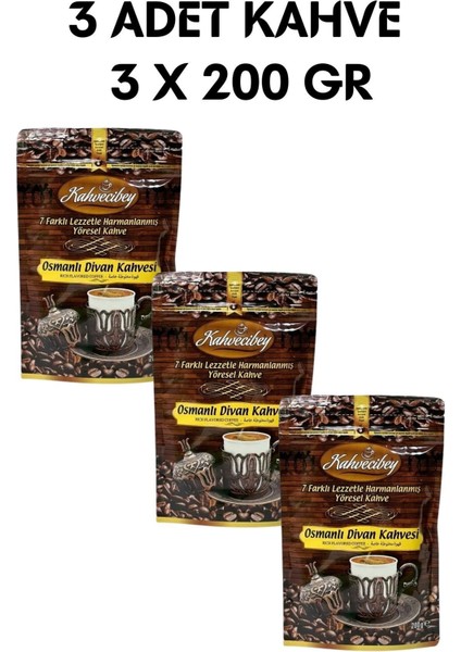 BirbeyStore Kahvecibey Osmanlı Divan Kahvesi 200 gr 3X200GR