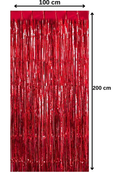 Fon Perde Kapı Perdesi Kırmızı Renkli Arka Fon Süs Parti Fonu