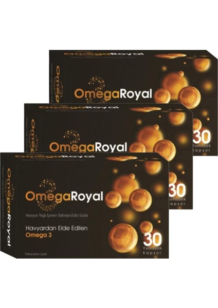 Omega Royal Havyar Balık Yağı 30 Kapsül 3 Adet