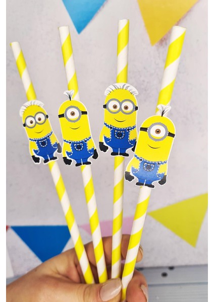 Minions Konsept Pipet Süsleri 10LU Lüks Pipet Paketi