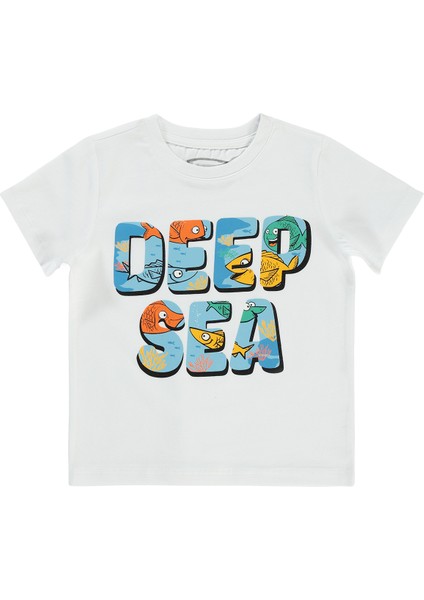 Erkek Çocuk T-Shirt 2-5 Yaş Beyaz