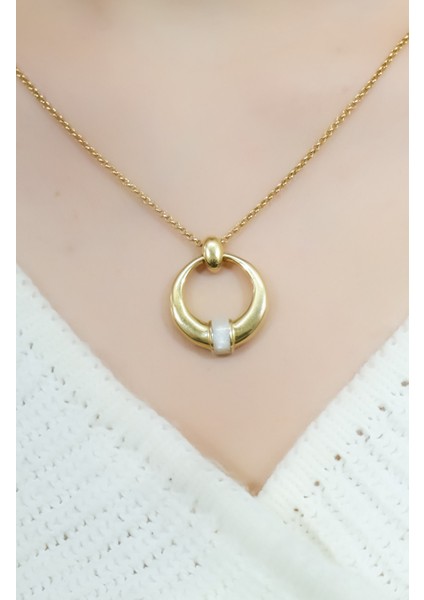 Sedef Mineli Bulgari Kolye 14 Ayar A057513 fiyatları