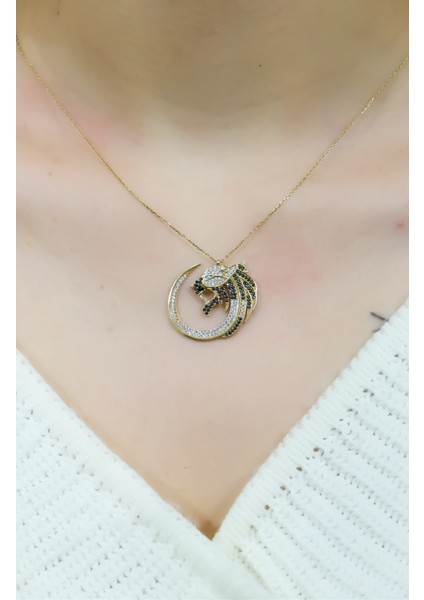 Aslan Motifli Kolye 14 Ayar A037404