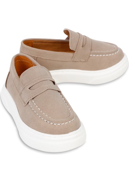 Erkek Çocuk Klasik Kundura Ayakkabı 26-30 Numara Vizon indirimleri