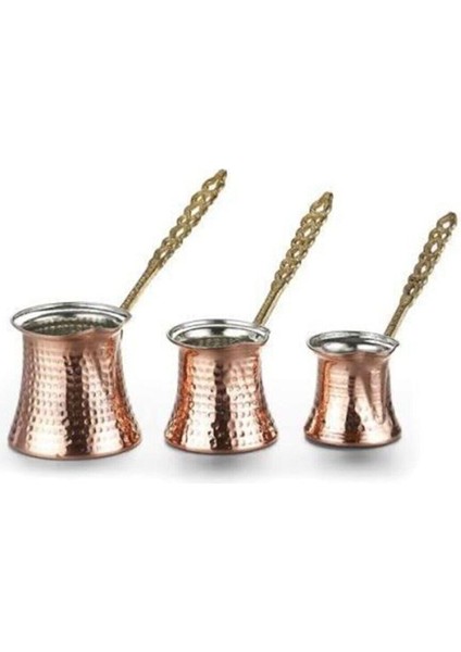 Bakır Cezve Seti 3 Lü Set