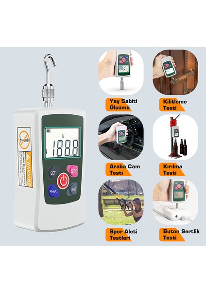 AMF-500 Dijital Itme Çekme Kuvveti Ölçer | 500 Newton | 0,1n | Tek Bağlantılı fiyatları