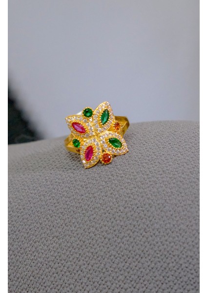 Renkli Taşlı Yüzük 22 Ayar A035759 fiyatları