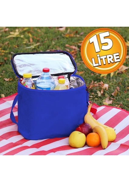 Soğuk Sıcak Korumalı Soğutucu, Isıtıcı Termos Çanta 15 Lt Mavi fiyatları
