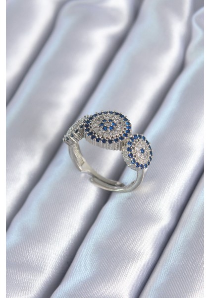 Zirkon Taşlı Gümüş Renk 3 Göz Ayarlanabilir Pirinç Kadın Yüzük - TJ-BYK2794 fiyatları