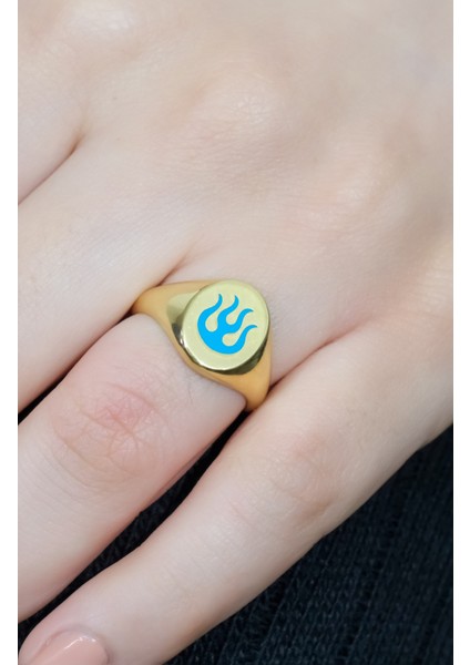 Alev Motifli Yüzük 14 Ayar A051702