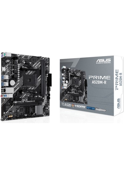 MB Prıme A520M-R Amd A520 Am4 Ddr4 5100 HDMI M2 Usb3.2 Matx