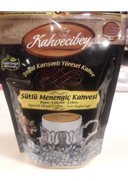 BirbeyStore Kahvecibey Doğal Karışımlı Yöresel Kahve Sütlü Menengiç Kahvesi 25 x 200GR