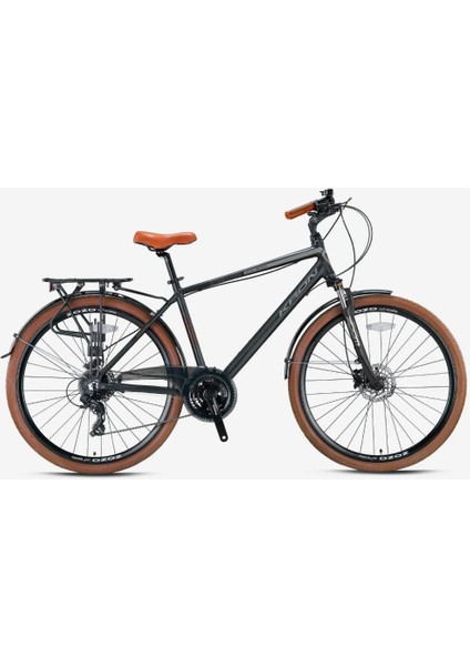 Cx 300 - 28" City Bike - Man - 18' - 24 Vites - H.dısc - Füme-Gri/kahverengi