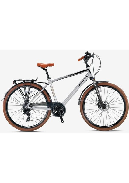 Cx 300 - 28" City Bike - Man - 18' - 24 Vites - H.dısc - Mat Gri-Siyah/kahverengi