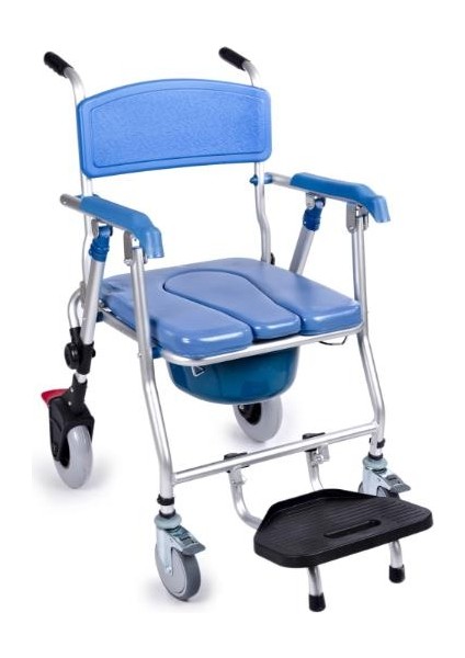 Comfort Plus DM-69U Tekerlekli Klozet Sandalye Mavi