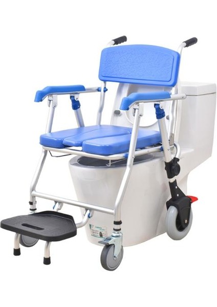 Comfort Plus DM-69U Tekerlekli Klozet Sandalye Mavi indirimleri