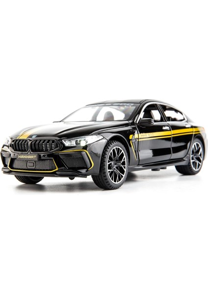 1/24 Bmw M8 Oyuncak Araba ile Uyumlu, Alaşım Döküm Yarış Koleksiyonu Geri Çekin Model Araba Ses ve Işık ile Erkek Çocuklar Için Oyuncak Araç Hediye (Siyah) (Yurt Dışından)