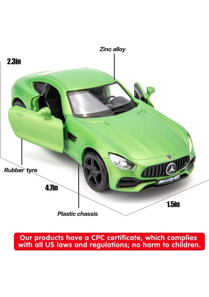 1/36 Ölçekli Benz Amg Gtr Araba Modeli, Çinko Alaşım Die-Cast Geri Çekin Araçlar Çocuk Oyuncakları Erkek Kız Için Hediye (Yeşil) (Yurt Dışından) fiyatları