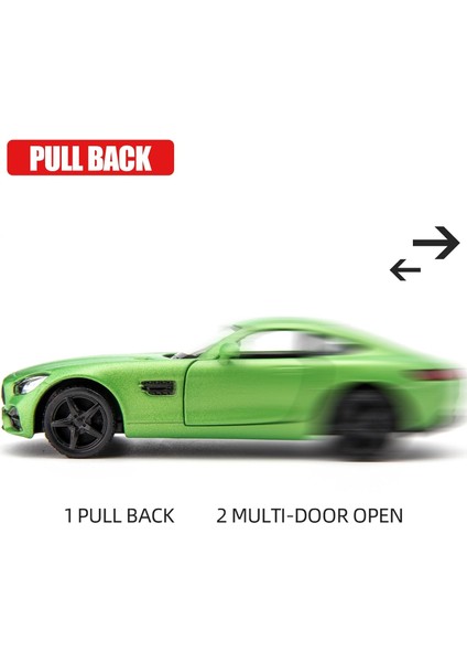 1/36 Ölçekli Benz Amg Gtr Araba Modeli, Çinko Alaşım Die-Cast Geri Çekin Araçlar Çocuk Oyuncakları Erkek Kız Için Hediye (Yeşil) (Yurt Dışından) modelleri