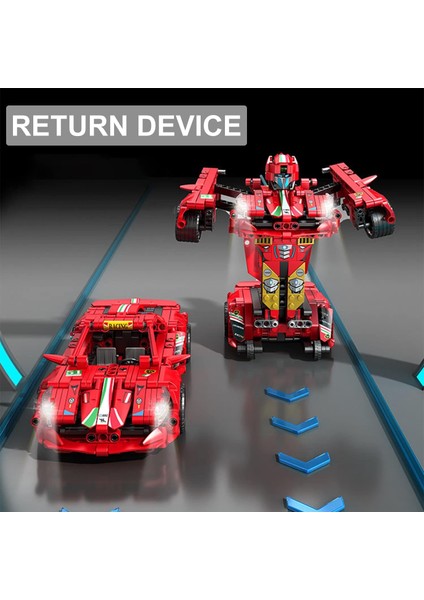 Spor Araba Yapı Taşları Oyuncaklar Yarışçı Araba Modeli Seti Dönüştürme Robot Stem Kiti 2 In 1 Çocuklar Erkekler Kızlar Için Yaş 6+ (696 Parça) (Yurt Dışından)