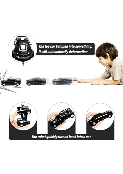Dönüşen Oyuncak Araba - Robot Araba Oyuncak 2'si 1 Arada Deformasyon Arabası - Sürtünmeyle Çalışan Araba Kamyon Oyuncakları (Yurt Dışından) fırsatları