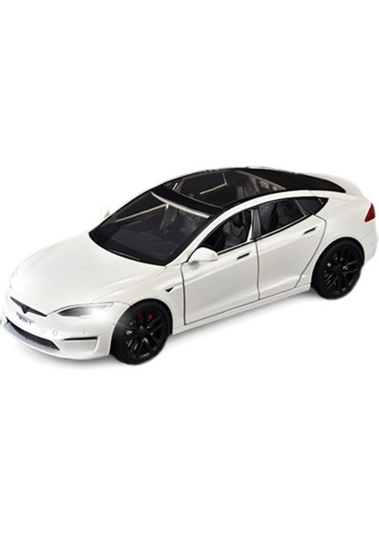 Model S Oyuncak Arabalar 1/24 Alaşımlı Pres Döküm Model Araba, Geri Çekilebilen Işıklı ve Sesli Model S Model Araba, Tesla Büyük Model S Araba Modeli Oyuncak Çocuklar Için Uygun Ye (Yurt Dışından)