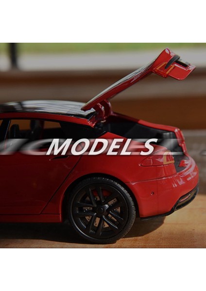 Model S Oyuncak Arabalar 1/24 Alaşımlı Pres Döküm Model Araba, Geri Çekilebilen Işıklı ve Sesli Model S Model Araba, Tesla Büyük Model S Araba Modeli Oyuncak Çocuklar Için Uygun Ye (Yurt Dışından)