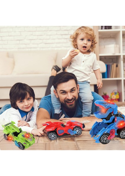 Xiletao Erkek Kız Deforme Dinozor Oyuncakları, Çocuklar Için 2'si 1 Arada Dinozor Oyuncak Arabalar, Müzikli Dönüşen Dinozor LED Araba, Otomatik Dino Transformers Oyuncaklar, Erkek (Yurt Dışından) fiyatları