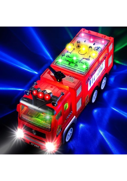 Zetz Markalı Erkek, Kız, Çocuklar Için Itfaiye Kamyonu Oyuncak, 4d LED Işıklı, Küçük Çocuklar - 3+ Yaş Küçük Itfaiyeci Için Itfaiye Motoru Itmeli Oyuncak Araba Gerçek Itfaiye Aracı (Yurt Dışından)