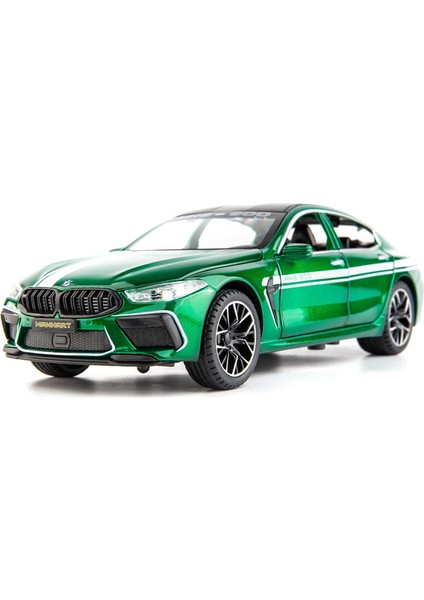 Pres Döküm Model Araba 1/24 Bmw M8 Alaşım Oyuncak Araba Geri Çekin Oyuncak Araç Ses ve Işık ile Kapı Erkek Kız Festivali Doğum Günü Hediyesi Için Açılabilir (Yeşil) (Yurt Dışından)