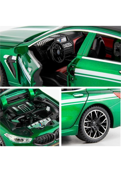 Pres Döküm Model Araba 1/24 Bmw M8 Alaşım Oyuncak Araba Geri Çekin Oyuncak Araç Ses ve Işık ile Kapı Erkek Kız Festivali Doğum Günü Hediyesi Için Açılabilir (Yeşil) (Yurt Dışından) fırsatları