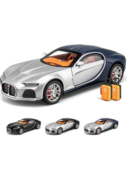 Model Araba 1/24 Bugatti Oyuncak Araba, Atlantik Alaşımlı Döküm Arabalar Model Araba Çocuklar Için Doğum Günü Noel Partisi Hediyesi, Geri Çekin Sesli ve Işıklı Oyuncak Arabalar (Gü (Yurt Dışından)