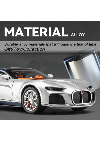 Model Araba 1/24 Bugatti Oyuncak Araba, Atlantik Alaşımlı Döküm Arabalar Model Araba Çocuklar Için Doğum Günü Noel Partisi Hediyesi, Geri Çekin Sesli ve Işıklı Oyuncak Arabalar (Gü (Yurt Dışından)