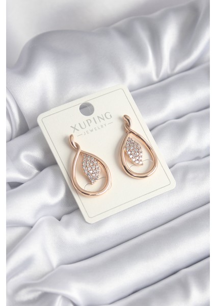 Xuping Model Zirkon Taşlı Damla Tasarım Kadın Küpe - TJ-BKP8326