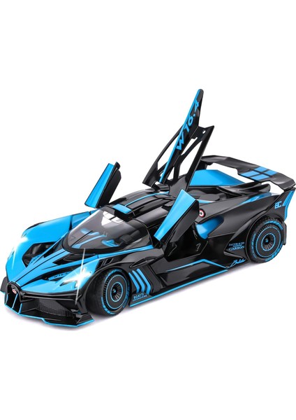 Bugatti Için Oyuncak Araba Modeli 1:24 Bugatti Bolide Alaşımlı Pres Döküm Araba Oyuncak ile Işıklar ve Müzik ile Uyumlu, Geri Çekin Araba Oyuncakları Çocuklar Için Erkek Kız Hediye (Yurt Dışından)