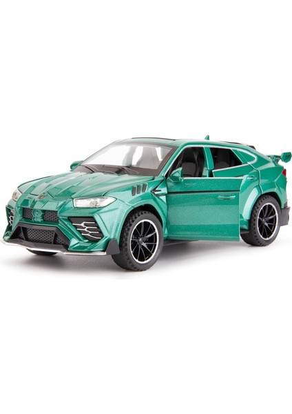 Oyuncak Araba 1/32 Lamborghini Urus Model Araba Için Işık ve Ses ile Geri Çekin Oyuncak Araç 3+ Yaş Yürümeye Başlayan Erkek Kız Noel Doğum Günü Hediyesi Yeşil Araba (Yurt Dışından)