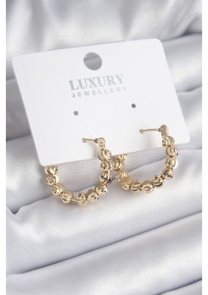 Pirinç Gold Renk Dorika Model Kadın Küpe - TJ-BKP8334