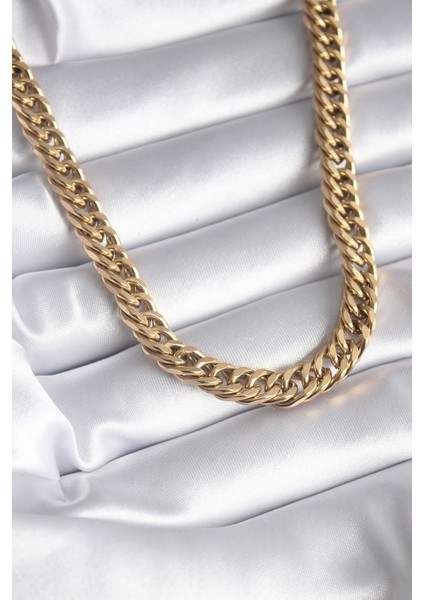 316L Çelik Gold Renk Zincir Model Kadın Kolye - TJ-BKO8240