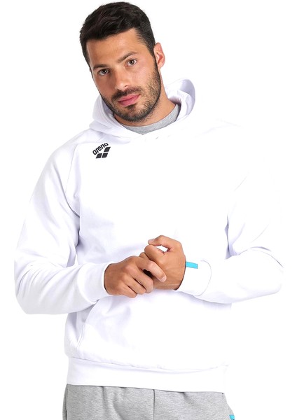 Team Hooded Sweat Panel Erkek Beyaz Günlük Stil Sweatshirt 004904100