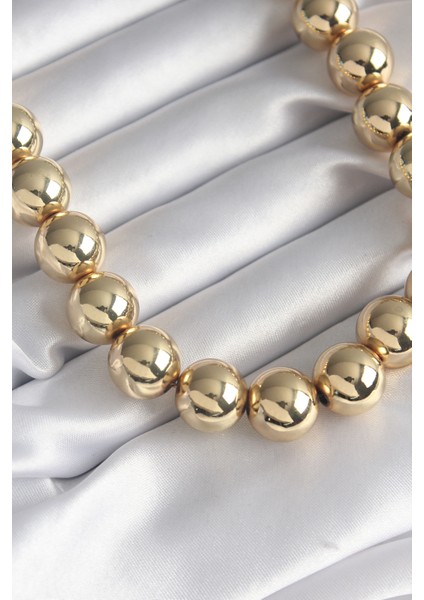 316L Çelik Gold Renk Top Model Kadın Kolye - TJ-BKO8245 fiyatları