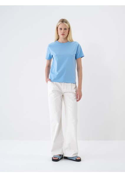 Bisiklet Yaka Pamuklu Regular Fit Basic Tişört