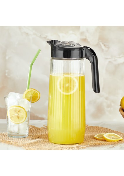 Çizgili Cam Sürahi 1500 ml