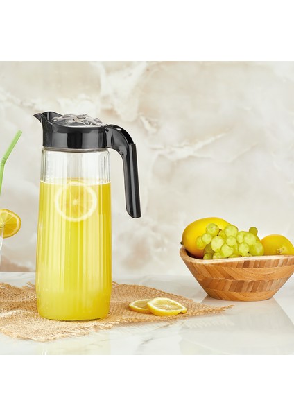 Çizgili Cam Sürahi 1500 ml