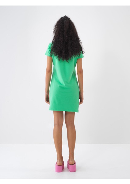 Polo Yaka %100 Pamuk Regular Fit Mini Elbise