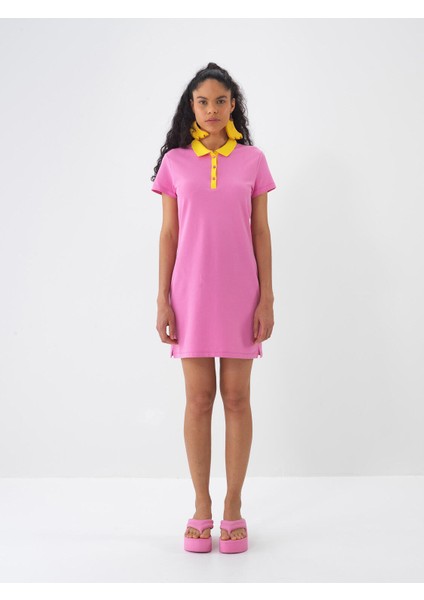 Polo Yaka %100 Pamuk Regular Fit Mini Elbise