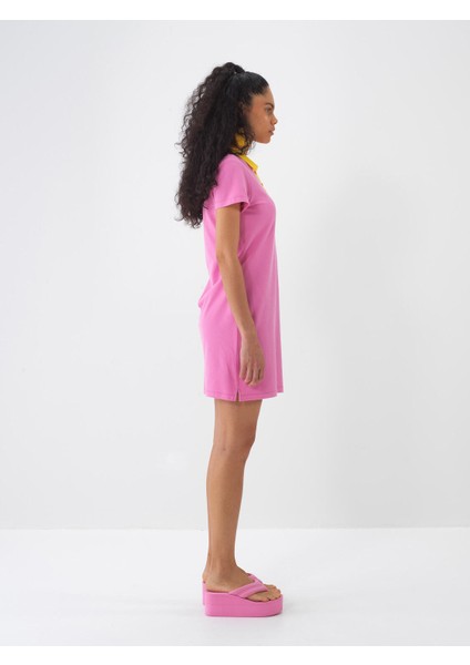 Polo Yaka %100 Pamuk Regular Fit Mini Elbise