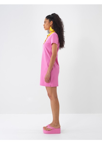Polo Yaka %100 Pamuk Regular Fit Mini Elbise